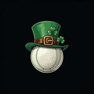 Vintage Lacrosse Ball with Leprechaun Hat