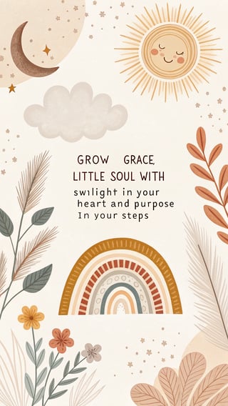 Boho Nursery Wall Art Illustration