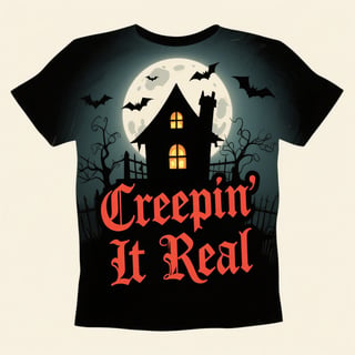 Creepin' It Real Spooky T-Shirt Design
