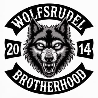 Hyper-Realistic Dark Wolf Emblem