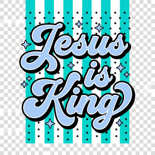 Retro Athletic Jesus is King Design