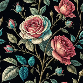 Realistic Tea Roses Illustration