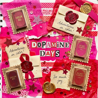 Feminine Maximalist Scrapbook Layout