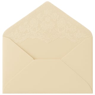Beige Envelope with Lace Border