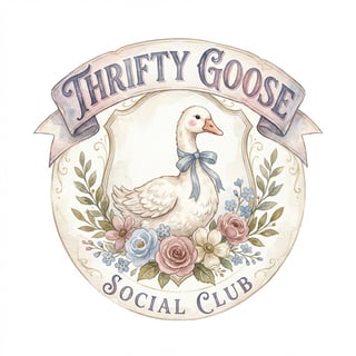 Vintage Thrifty Goose Social Club Logo