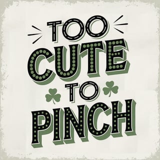 Too Cute to Pinch Retro Design