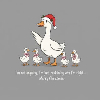 Sarcastic Women's Christmas Goose Design