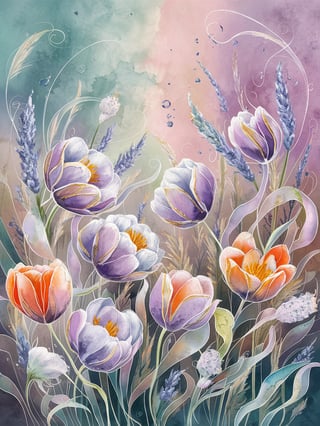 Dreamy Watercolor Paintings of Flowers