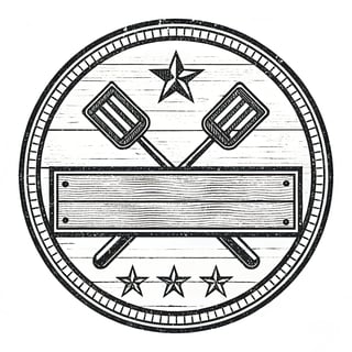 Rustic Black BBQ Emblem