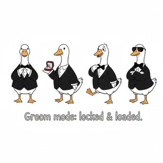 Groom Mode Geese Tuxedo Design