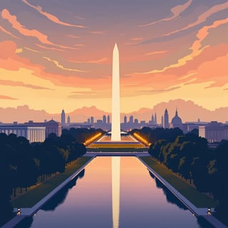 Art Deco Washington DC Travel Poster