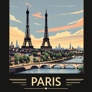 Vintage Paris Travel Poster
