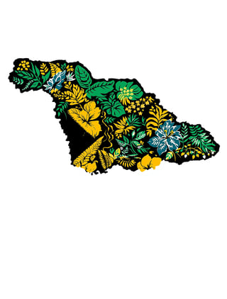 Vintage Jamaica Flag Silhouette