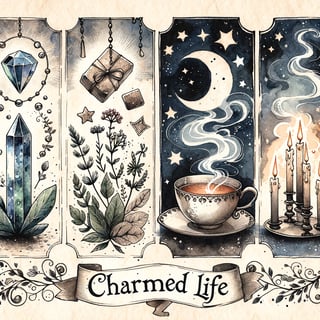 Watercolor Collage of Charmed Life