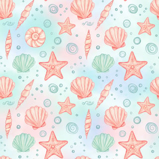 Cute Shells & Starfish Pattern