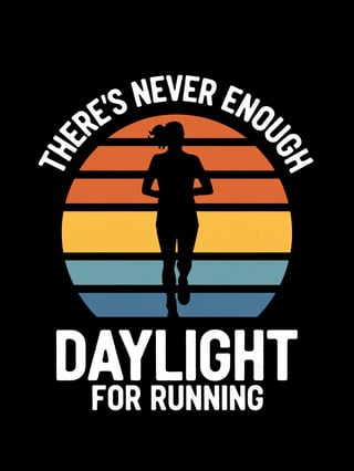 Vintage Runner Silhouette at Sunset