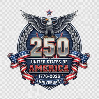 America 250th Anniversary Patriotic Emblem