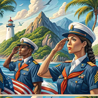 U.S. Coast Guard Team Illustration