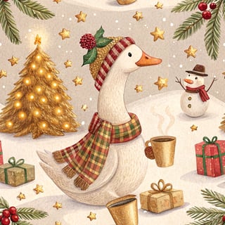 Cozy Winter Christmas Illustration