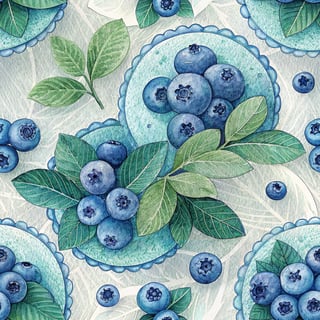 Blueberry Clusters with Paper Art