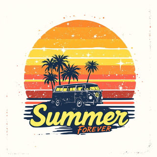 Vintage Sunset T-Shirt Design