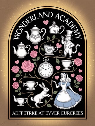 Vintage Wonderland Academy Badge