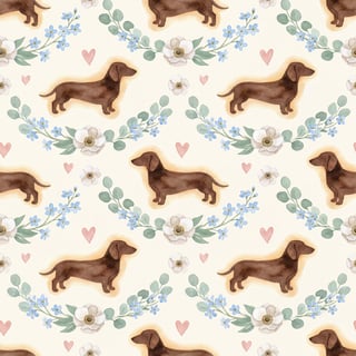 Watercolor Dog Memorial Pattern