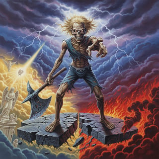 1980s Iron Maiden Eddie Retro Art