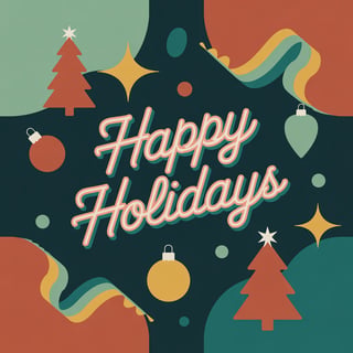 Retro 80s Memphis Christmas Art