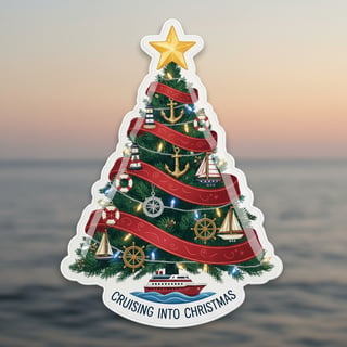 Nautical Christmas Tree with Yellow Star