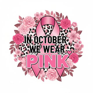 Breast Cancer Awareness Pink Ribbon Design