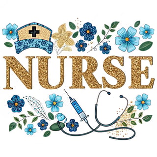 Decorative Nurse Word Art