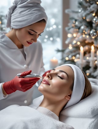 Elegant Winter Beauty Spa Scene