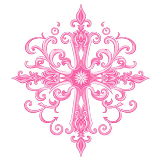 Symmetrical Fantasy Pink Cross