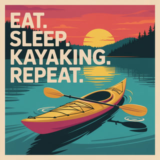 Eat Sleep Kayaking Repeat