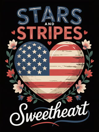 Patriotic Vintage Valentine's Day Card