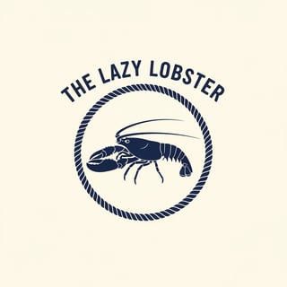 Minimalist Nautical Lobster Emblem