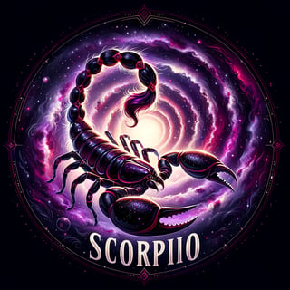 Glowing Scorpio Celestial Illustration