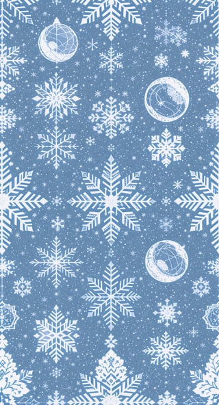 Winter Snowflake Toile Design
