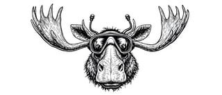 Moose Logo with Scuba Gear