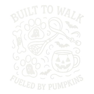 Spooky White Line-Art T-Shirt Design