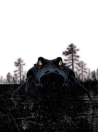 Florida Gothic Noir Alligator Head