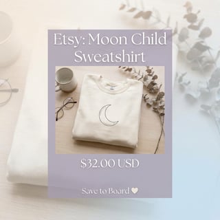 Dreamy Moon Sweatshirt Etsy Pin