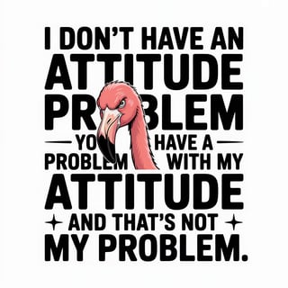 Sarcastic Attitude Flamingo T-Shirt