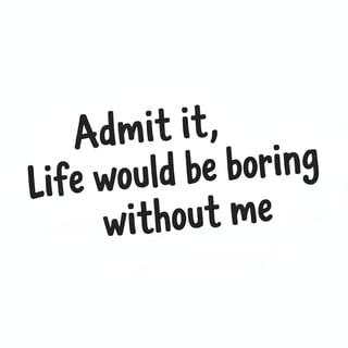 Typography Quote on White Background