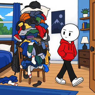 Flat 2D Cartoon: Character & Pile