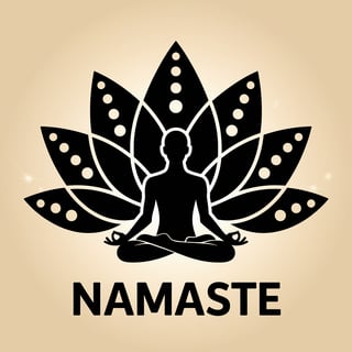 Minimalist Black and White Yoga Design