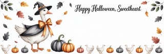 Coquette Halloween Goose Clipart