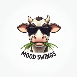 Goofy Cartoon Cow with Sunglasses