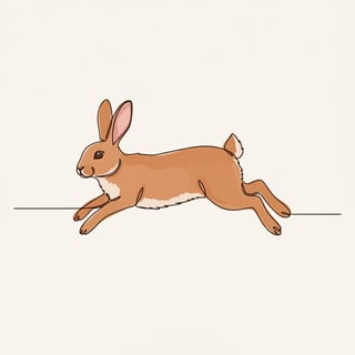 Single Line Rabbit Drawing